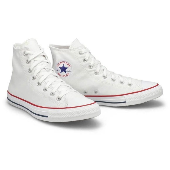 BRAND NEW men converse all star hi top white shoes size US 12 & US 13 - Picture 1 of 10
